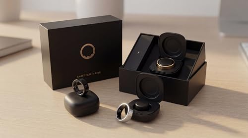 Eclipse Ring | Smart Ring Senza Abbonamento | Anello Smart Benessere & Fitness | Monitoraggio Sonno, Spo₂, Hrv, Frequenza Cardiaca, Temperatura E Glicemia | Titanio & Acciaio (Ice Silver, Size 12) - 8