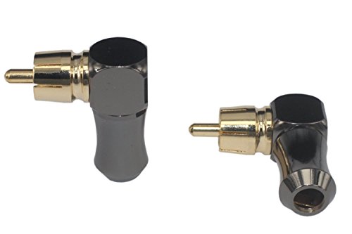Adaptador RCA macho ángulo 90° 2 piezas KK-01 miniatura 3