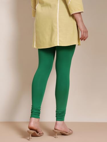Image of TWIN BIRDS Tailored Cut and Classic Fit Super Stretchable Elastane Fabric Churidar Leggings for Women