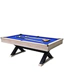 84' 7ft Pool Table, Billiard Table with X-Legs & Full Accessories Set, for Outdoor/Indoor Game Room & Family Gatherings (Blue)