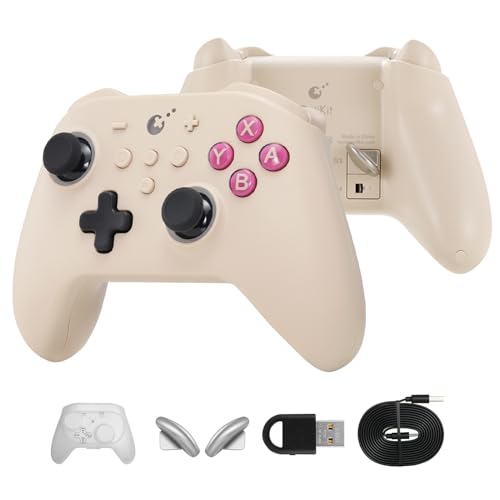 GuliKit KK3 PRO Controlador Kingkong 3 Pro Switch (Sem Drift) para Switch/PC/Android/MacOS/IOS com Joysticks Hall e Gatilhos, Maglev/Rotor/HD Vibração (GB RETRO)