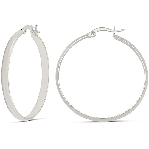 Image of Amazon Essentials 14K Gold or Sterling Silver Plated Polished Dome Hoop