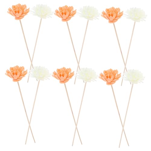 FOYTOKI Fragrance Diffuser Sticks 12pcs Rattan Flower Reed Wood Reed Diffuser Set