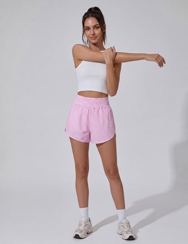 Image of BMJL Women's Athletic Shorts High Waisted Running Shorts Pocket Sporty Shorts Gym Elastic Workout Shorts