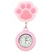 iplusmile Frauen Krankenschwester Clip auf Uhr Katze Pfote- Förmigen Krankenschwester Taschenuhr Hängende Uhr Hängen Fob Uhr