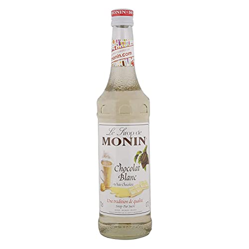 Monin White Chocolate Syrup In Glass Bottle 700 ml