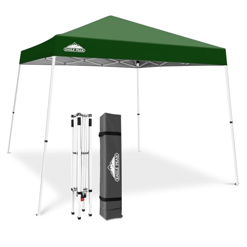 EAGLE PEAK 10x10 Slant Leg Pop-up Canopy Tent Easy One
