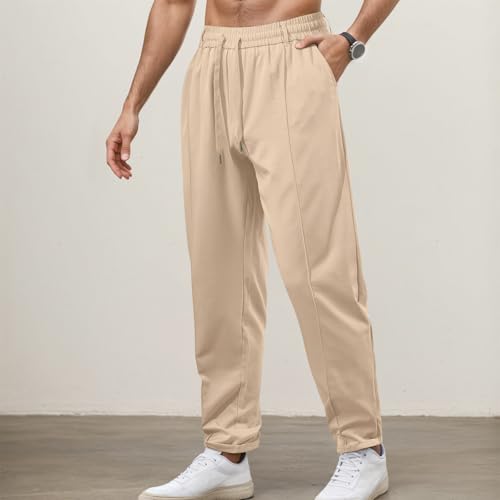 Men's Casual Wide Leg Pants Elastic Waist Comfortable Streetwear Sweatpants for Gym Workout and Daily Wear3