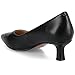 Journee Collection Womens Pammie Sweetheart Dress Pumps Cushioned Slip On Pointed Toe Kitten Heel Fashion Shoe Black 7 Wide WOMENS US