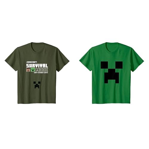 Minecraft Short Sleeve Crew Neck T-Shirts for Boys Girls Toddlers, Multipacks
