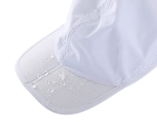 Connectyle Men's Performance Race Hat Breathable Running Sport Hat Upf 50+ Sun Protection Hat White #TOP3