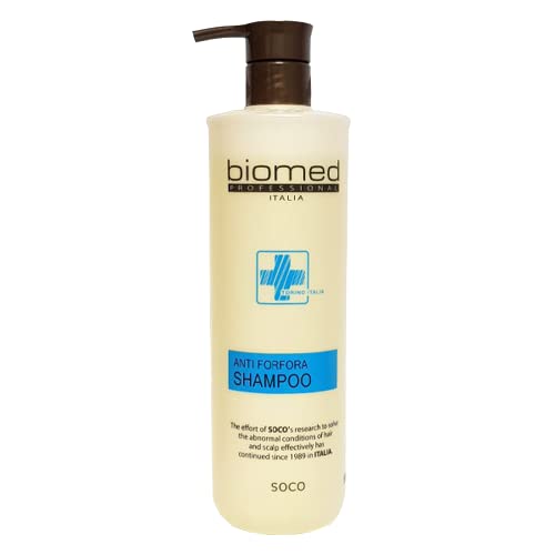 Biomed Professional Italia Anti Forfora Jojoba oil Anti-dandruff 100% Organic Shampoo For Oily Hair & Scalp, Deep cleans 550ml/18.6 fl oz