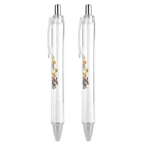 ボールペン 油性ボールペン 福岡ソフトバンクホークス ボールペン ノック式 ジェルボールペン 0.5mm 黒インク PC素材 耐久 学生 子供用 2 PCS