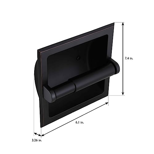 Image of Design House 539254 Millbridge Recessed Toilet Paper Holder, Oil Rubbed Bronze