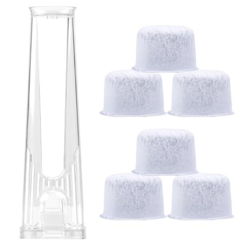 Side Reservoir Filter Holder Compatible with Keurig 2.0 Brewers (with Tall Handle), Plastic Coffee Maker Filter Holder with 6pcs Replacement Charcoal Water Filters for Coffee Makers