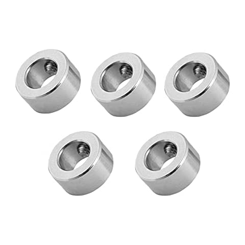 Heayzoki Shaft Lock Collar T8 Lead Screw Lock Ring Stainless Steel Isolation for 3D Printer, 5 Pcs 8mm Shaft Lock Collar T8 Lead Screw Lock Ring Stainless Steel Isolation for 3D Printer Cover
