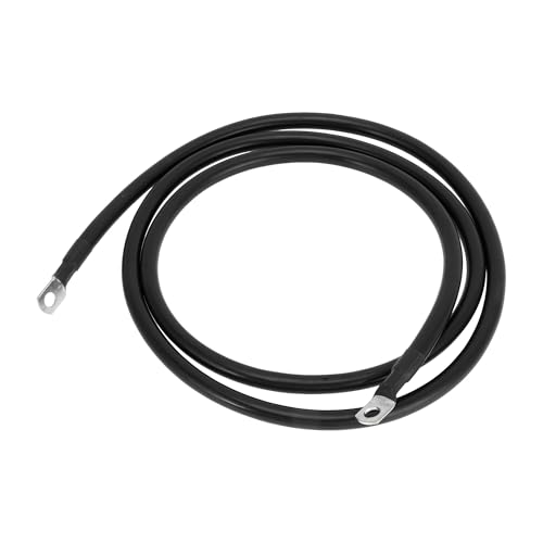 Image of HEROFFIX 1 Pc Battery Inverter Cable Battery Cable 3/8" Lug 1/0 AWG Gauge 8FT Black Tinned Copper