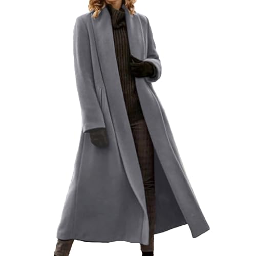 Manteau long en laine pour femme idéal pour le quotidien hivernal