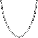 [新宿銀の蔵] シルバー 925 いぶし(薄め) 6面カット 喜平チェーン 幅約3.4mm 長さ40～80cm (50cm) チェーン ネックレス レディース メンズ シンプル チェーンのみ