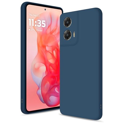 Coque Moto G Stylus 5G 2024 silicone premium bleu anti-rayures avec microfibre
