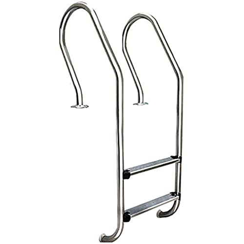 Escalera de acero inoxidable para piscina con 2 peldaños