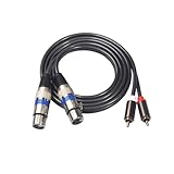 Cable adaptador de audio: cable 2-xlr macho a 2- macho, es adecuado para la conexión entre varios equipos eléctricos y electrónicos y equipos de sonido como dvd vcd tv radio, grabadora de cinta, reproductor de CD con parlantes, cable de señal de audio