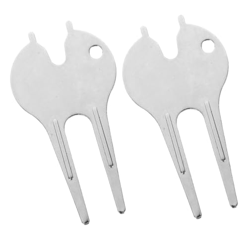 Toddmomy 1Pair Zinc Alloy Golf Green Divot Repair Tool Ergonomic Handle for Comfortable Use Compact Lawn Repairing Accessory for Turf and Pitch Mark Fixing Durable Golf Accessories