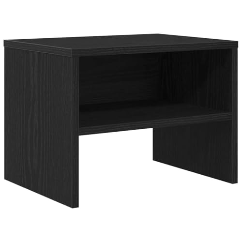 Mesas de noche de diseño elegante en madera de ingeniería color roble negro 3