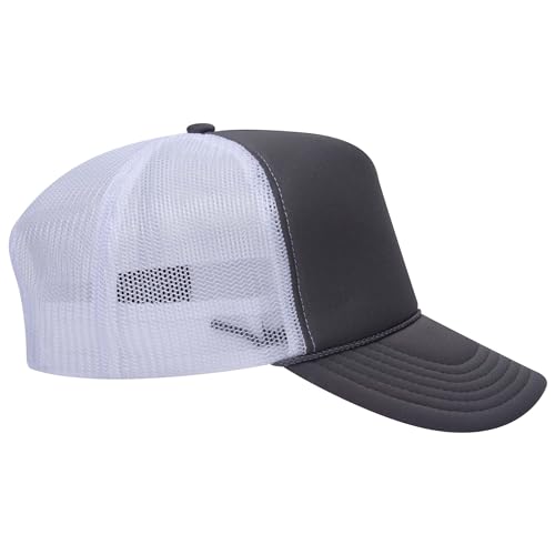 Image of OTTO Polyester Foam Front 5 Panel High Crown Mesh Back Trucker Hats in 97, Bulk, Wholesale