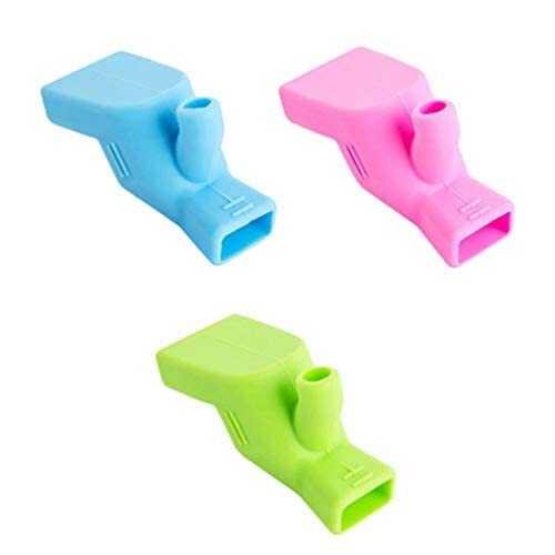 Miniatura 6 de Exceart Extensor de grifo de silicona, 3 unidades, extensor de grifo, extensor de fregadero para niños pequeños (verde, azul y rosa)