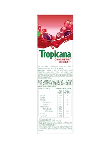 Image of Tropicana Cranberry Delight Fruit Juice , 1000ml