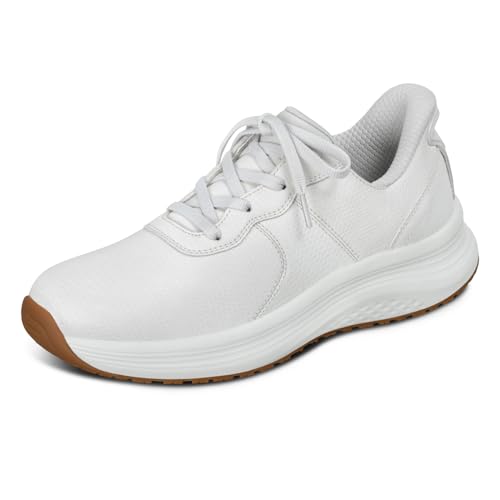 Orthofeet Women's Orthopedic Leather Stride Hands-Free Sneakers