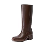 DREAM PAIRS Women's Mid Calf Riding Boots Square Toe...