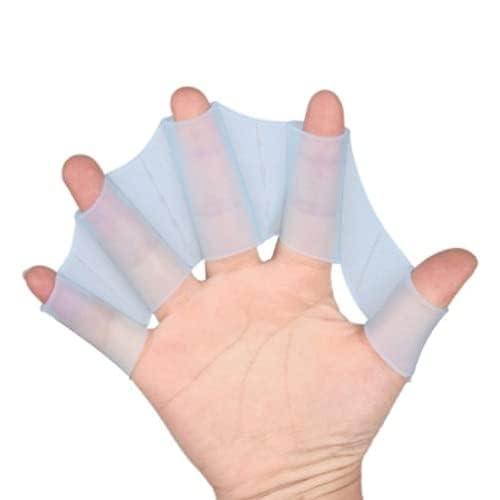 KDDOM 1 Pair Silicone Swimming Hand Webbed Silicone Swim Gear Fins Hand Webbed Flippers for Snorkeling