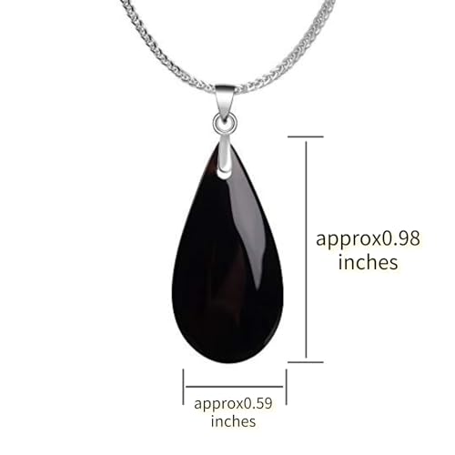 iSTONE 925 Sterling Silver Natural Crytral for Womens Pendant Necklace, Gemstone Birthstone with 17.8" Silver Chain Ladies3
