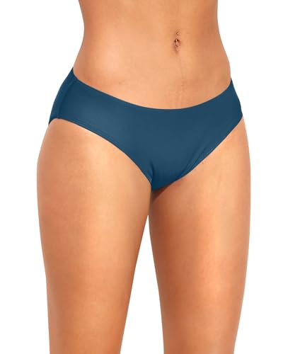 Image of Women Bikini Bottom Full Coverage Bathing Suit Bottoms Swimsuit Bottom | Low Waist Design, Side Strap Cutout, Full Rear Coverage, Secure Fit, Soft Breathable Fabric