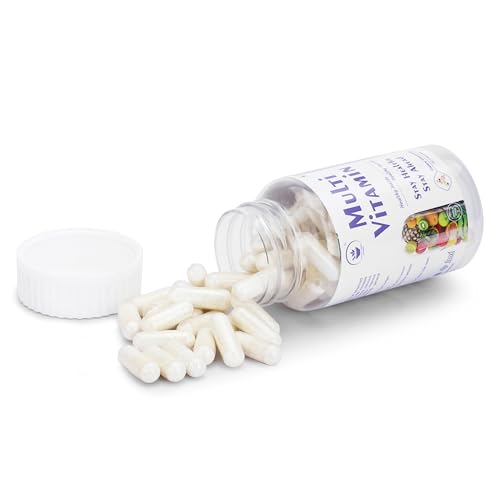Image of AZTECA HERBAL NATURAL Multivitamin Capsules for Men & Women | 60 Capsules | 19 Vitamins & Minerals incl. B12, D3 & K2 | High Potency Daily Energy, Immunity & Bone Health Supplement