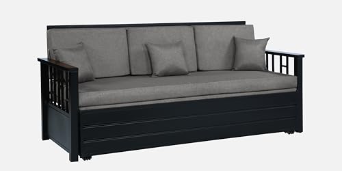 Image of Ubpon 3 Seater Metal Sofa Cum Bed with Hydraulic Storage | Single Size Sofa Cuma Bed | Metal Sofa Set for Living Room, Guest Room D10 Grey Sofa Single