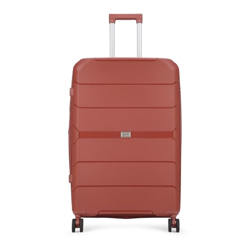 Image of VIP Pristine Check-in Hard-Sided Trolley Bag - 71cm for Travel (Large, Deep Red)