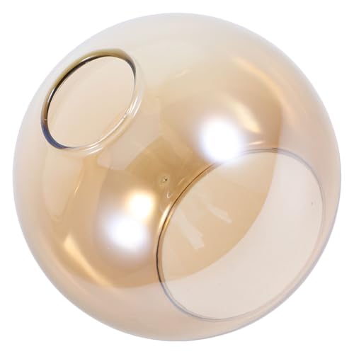 BESPORTBLE Pantalla de Vidrio de Repuesto Ámbar Doble Apertura 8.8 Cm y 4.2 Cm Pantalla Semiesférica Grande para Lámparas Colgantes y Apliques de Pared para Iluminación Interior