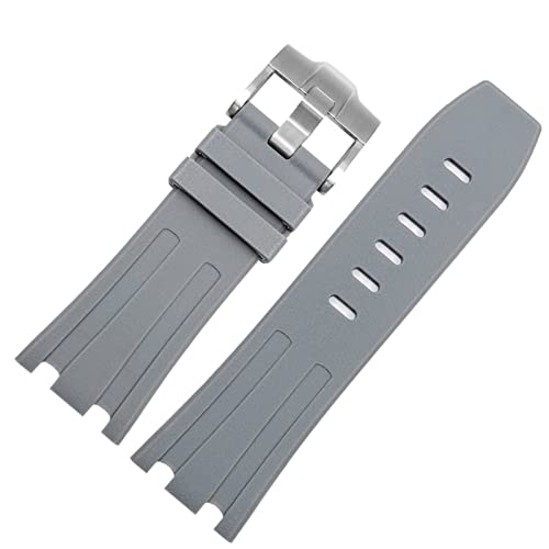 Bracelet montre 28 mm pour AP 15703 en caoutchouc noir étanche ZUC