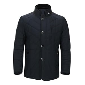 Doudoune Hiver Homme Veste Matelassée Veste Tres Chaude, Doudoune Section Courte sans Capuche Respirante Vestes pour Hommes Épaissie Thermiques Extérieur Et Intérieur Décontractés Au Quotidien