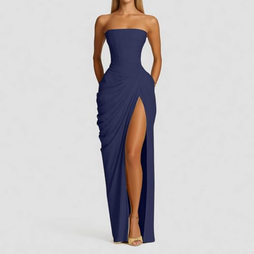 Robe de soirée longue haut de gamme avec épaules dénudées chic - 2