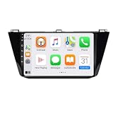 Car Navigazione per VW Volkswagen Tiguan 2 2016-2020 Android 15 9 Pollici Auto Tablet Stereo con Bt Fm Wifi Dual Usb Per, 4 Core 2G+64G
