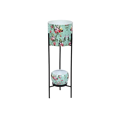 Kraft Seeds Decorative Dual Metal Pot Stand with 2 Metal Planters for Indoor and Outdoor Plants for Home and Garden Use -Green (B091YDRVPP) Amazon Price History, Amazon Price Tracker