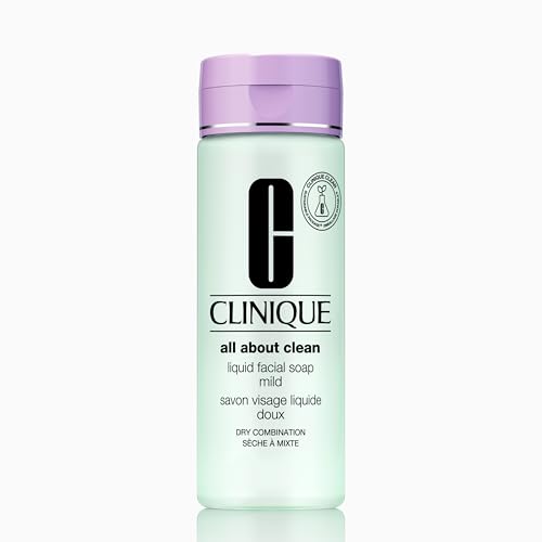 Clinique All About Clean Liquid Facial Cleanser Soap, Mild For Dry Combination Skin Types