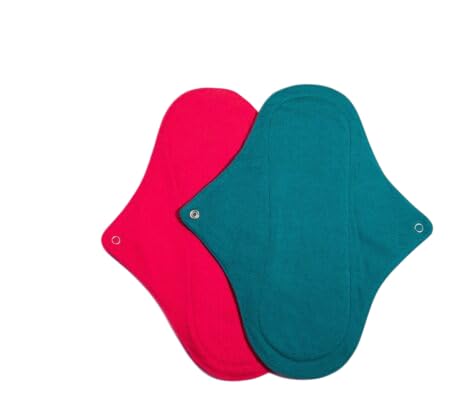 Image of GIOCARE Reusable Cloth Pads | Women's Cotton Cloth Pad | Reusable Regular Cloth Pads | Washable Period pad | Soft Clothpad for Periods | Period Napkins For Women | For Medium Flow & Leak Proof |Pack-2