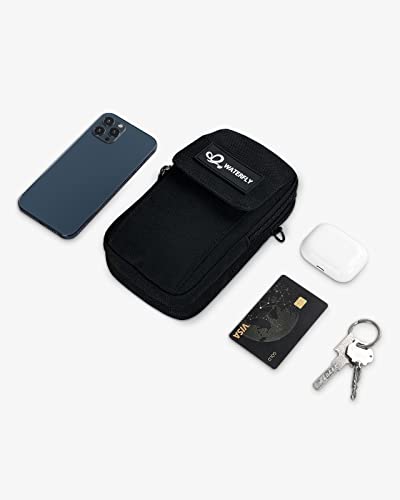 WATERFLY Bauchtasche Gürteltasche Hüfttaschen Handytasche: Kompakt Klein Multifunktional Gürtel Tasche mit Karabiner für Damen Herren EDC Camping Wandern Klettern Reisen Jagd Angeln
