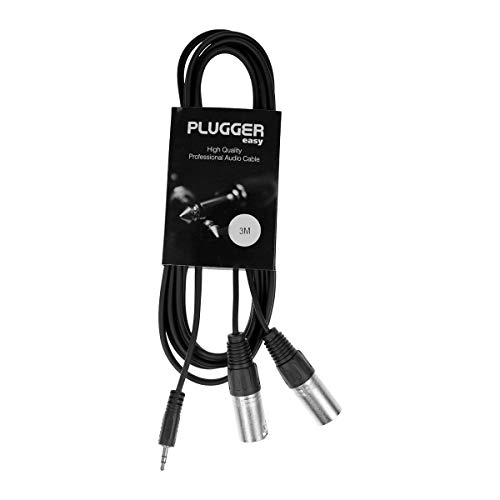 Cable XLR 2 macho a Jack 3.5mm macho 3 m Plugger miniatura 1