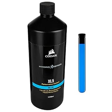 Corsair Hydro X Serie, XL5 Performance Liquido refrigerante, 1L (Colore Traslucido Vibrante, Refrigerante dalle Elevate Prestazioni, Innovativi Inibitori Anticorrosione e Antibatterici) Blu